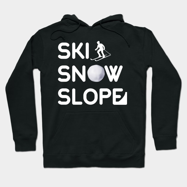 Ski Snow Slope Hoodie by NomiCrafts